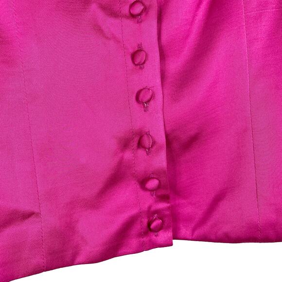 Camila Coelho Polly Top Very Berry Fuchsia Pink Cami Button Front Sz S - Picture 5 of 10